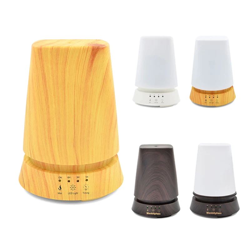 

Ultrasonic air humidifier desk lamp full wood grain humidifier timing essential oil diffuser electric aroma