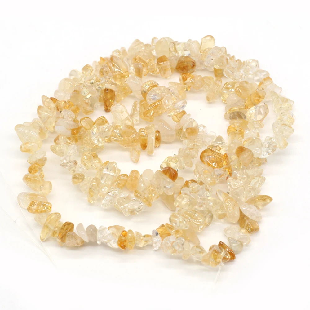 

Natural Semi-precious Stone Citrine Gravel Charm Bead Making DIY Exquisite Necklace Bracelet Jewelry Length 40cm