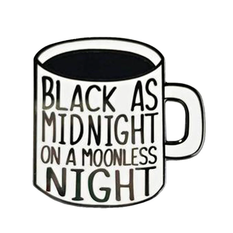 Эмалированная металлическая брошь в виде полуночной на лацкан | Броши