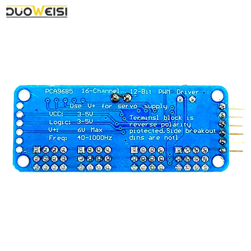 16-канальный 12-битный PWM-драйвер серводвигателя PCA9685 I2C Модуль-робот для