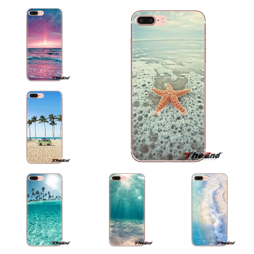 For Huawei Mate Honor 4C 5C 5X 6X 7 7A 7C 8 9 10 8C 8X 20 Lite Pro Silicone Phone Case Covers Summer Beach Starfish Surfing Girl |