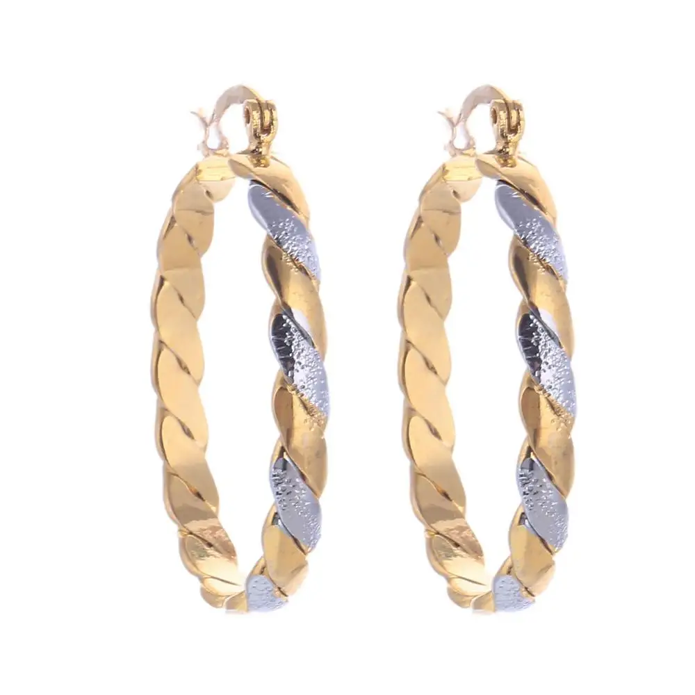 Модные женские серьги кольца для девочек ювелирные изделия двухцветные гвоздики