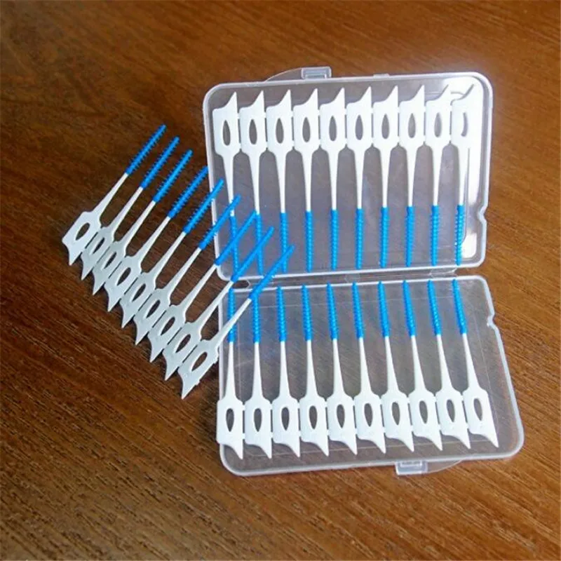 

160pcs Double Floss Head Hygiene Dental Silicone Interdental Brush Toothpick New Orthodontic brush Cleaning Teeth Gaps Oral Care