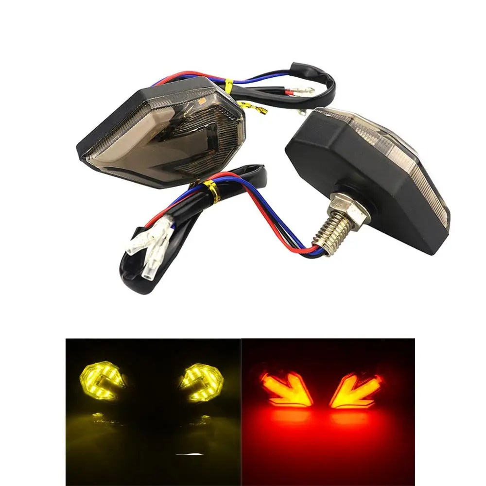 Пара Мотоцикл Стрелка светодиод мигает указатели поворота 12V индикаторы мигалки