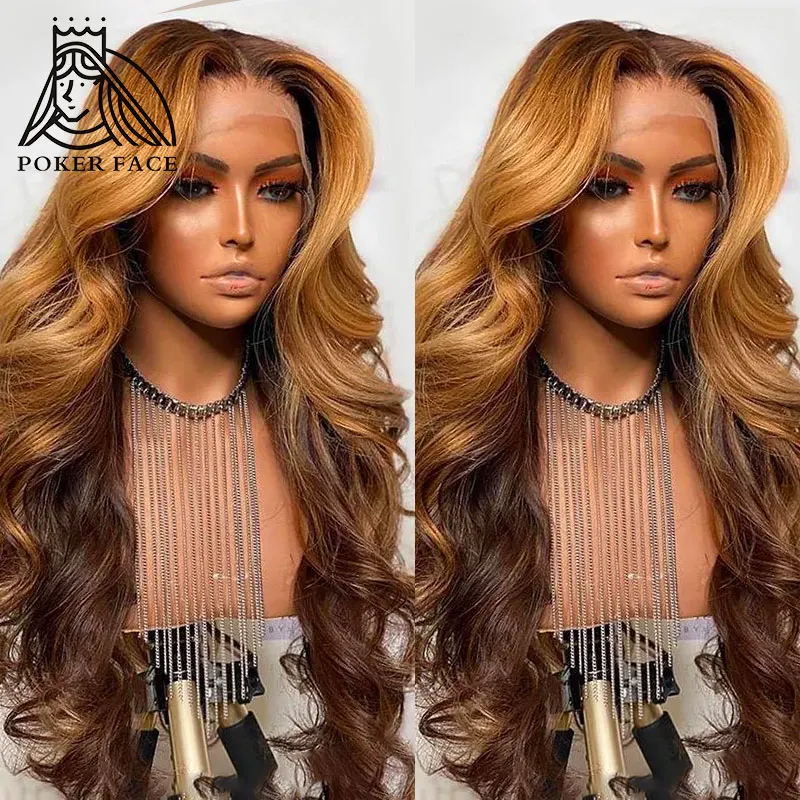 Парики из человеческих волос Блонд 30 дюймов телесная волна прозрачные