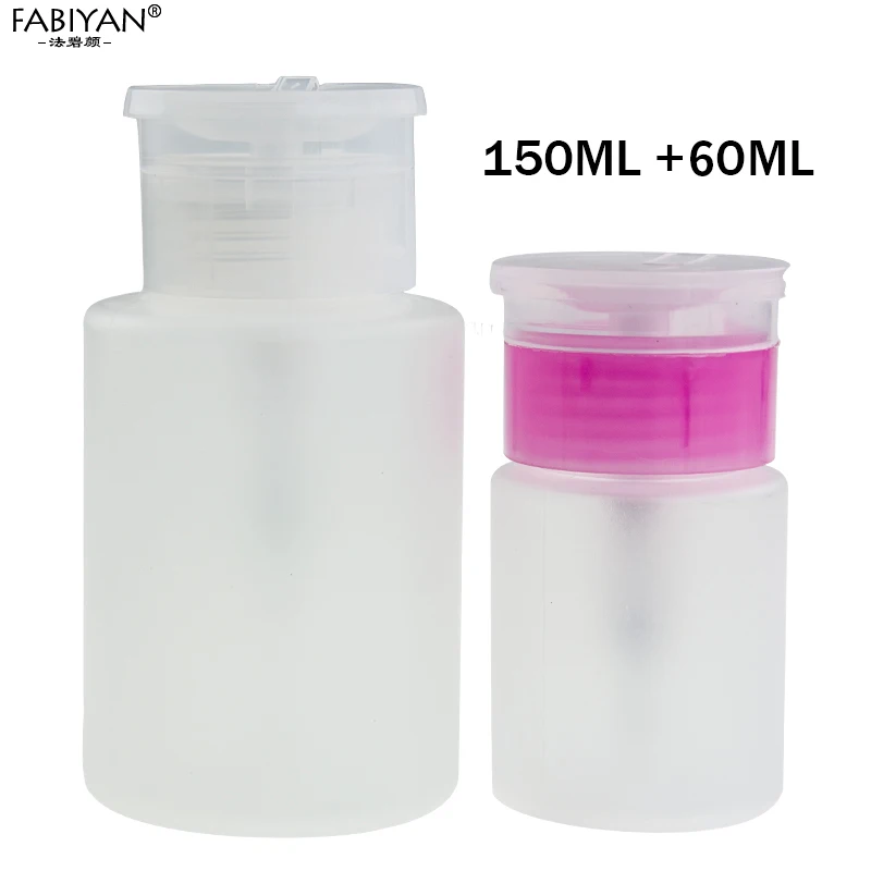 2 шт./компл. 60 мл 150 пустые бутылки для дизайна ногтей диспенсер насоса пластиковое