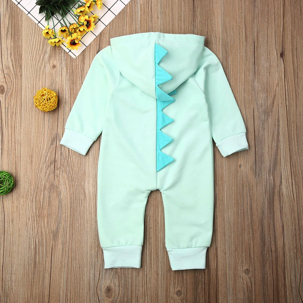 2019 детская одежда для весны и осени комбинезон с капюшоном объемным динозавром