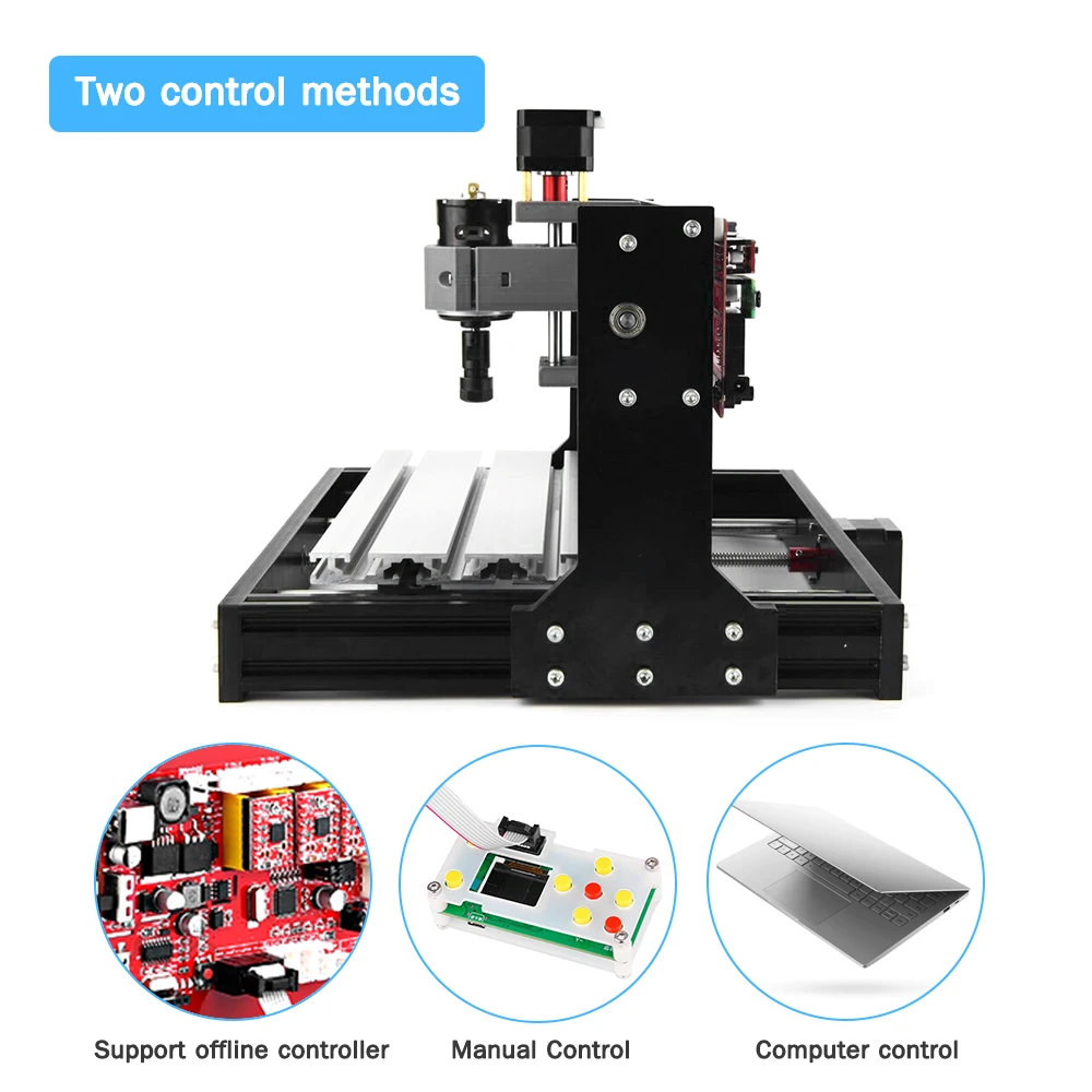 Upgrade Version CNC 3018 Pro GRBL Control with Offline Controller ER11 and 5mm Extension Rod Working Area 300*180x40mm | Инструменты