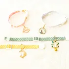 Нейлоновые регулируемые ошейники для кошек, 1 шт., конфетные цвета, луна, качели, котенок, милая модная детская Пряжка, украшение для домашних животных