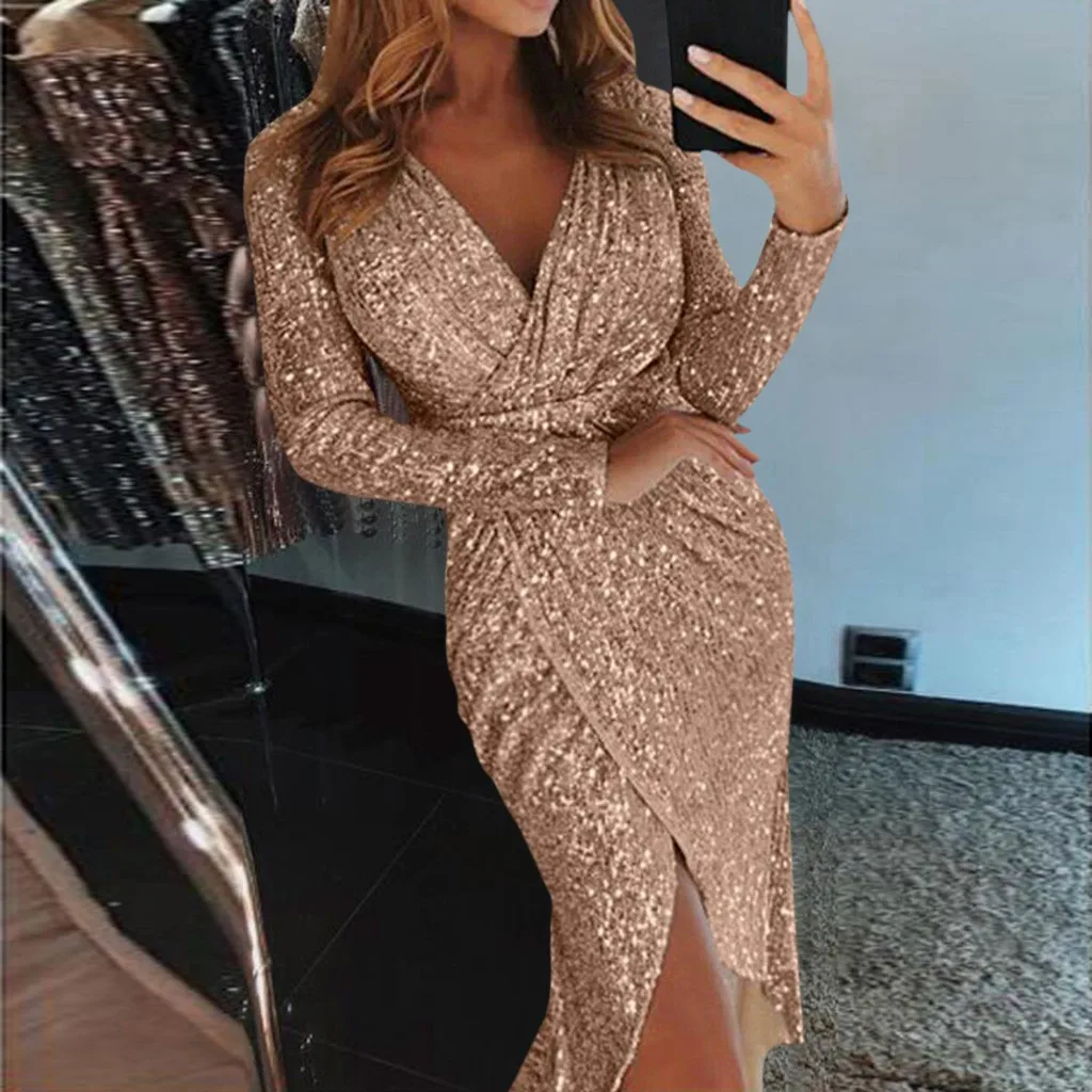 Женское элегантное платье вечерние платья с блестками женское сексуальное