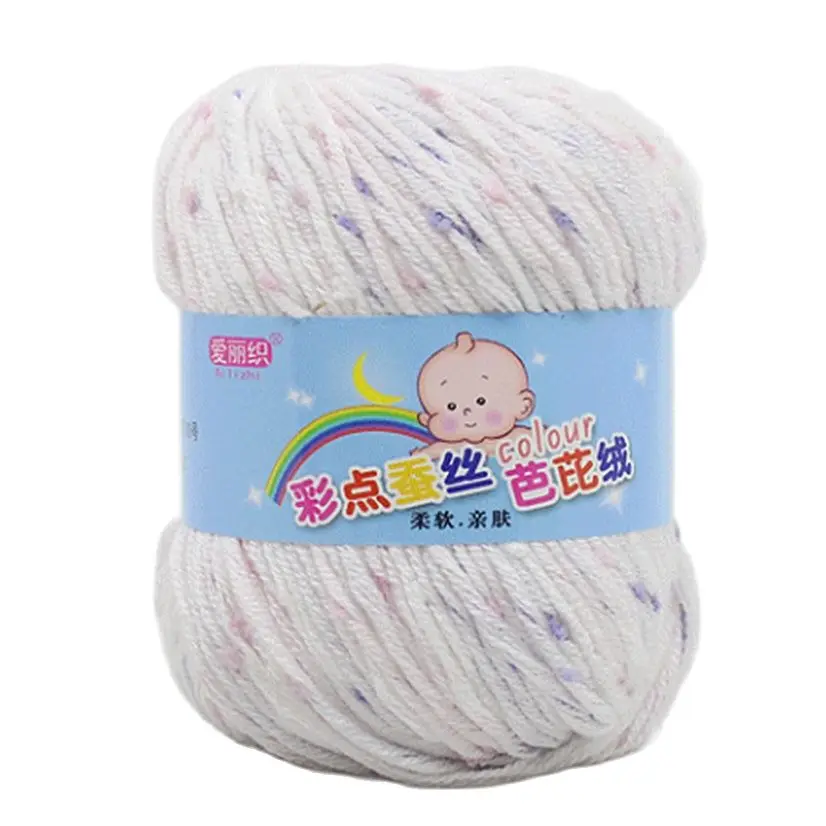 

50G Thick Yarn for Knitting Alize Baby Dots Printed Milk Cotton Threads for Needlework Soft Crochet Wholesale High Quality