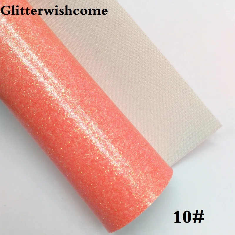 10 Glitterwishcome 30X134 см мини-рулон блестящая ткань винил для бантов гладкая блестящая кожа ткань искусственная кожа для бантов, GM200 - Цвет: 10