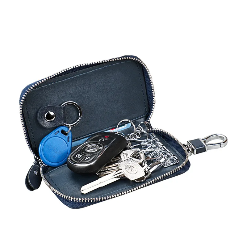 Мужские и женские бумажники для ключей из натуральной кожи держатель ID-карты