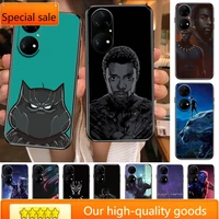 marvel black panther phone case for huawei p50 p40 p30 p20 10 9 8 lite e pro plus black etui coque painting hoesjes comic fas
