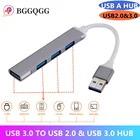 USB-концентратор BGGQGG на 4 порта USB 3,0 с адаптером OTG