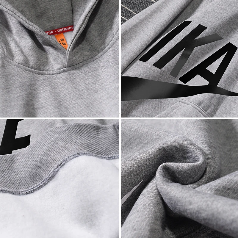 

The screw thread cuff Hoodies Streetwear INS Hoodie Sweatshirt Men Fashion autumn winter Hip Hop hoodie pullover Hoody