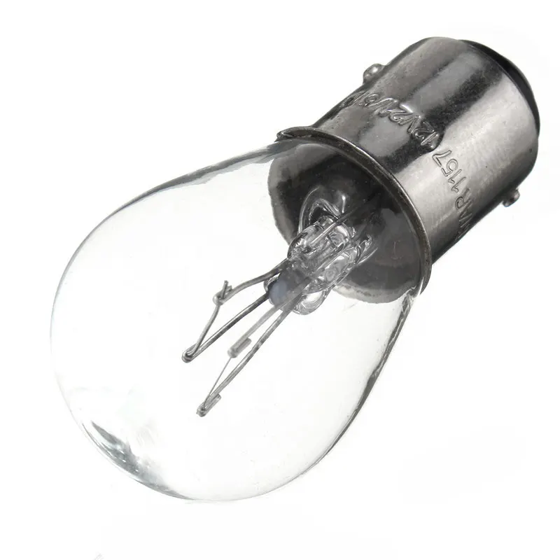 10 шт. 1157 BAY15D 180 градусов двойной нити галогенная лампа 380 21/5 Вт DC12V 5 белый