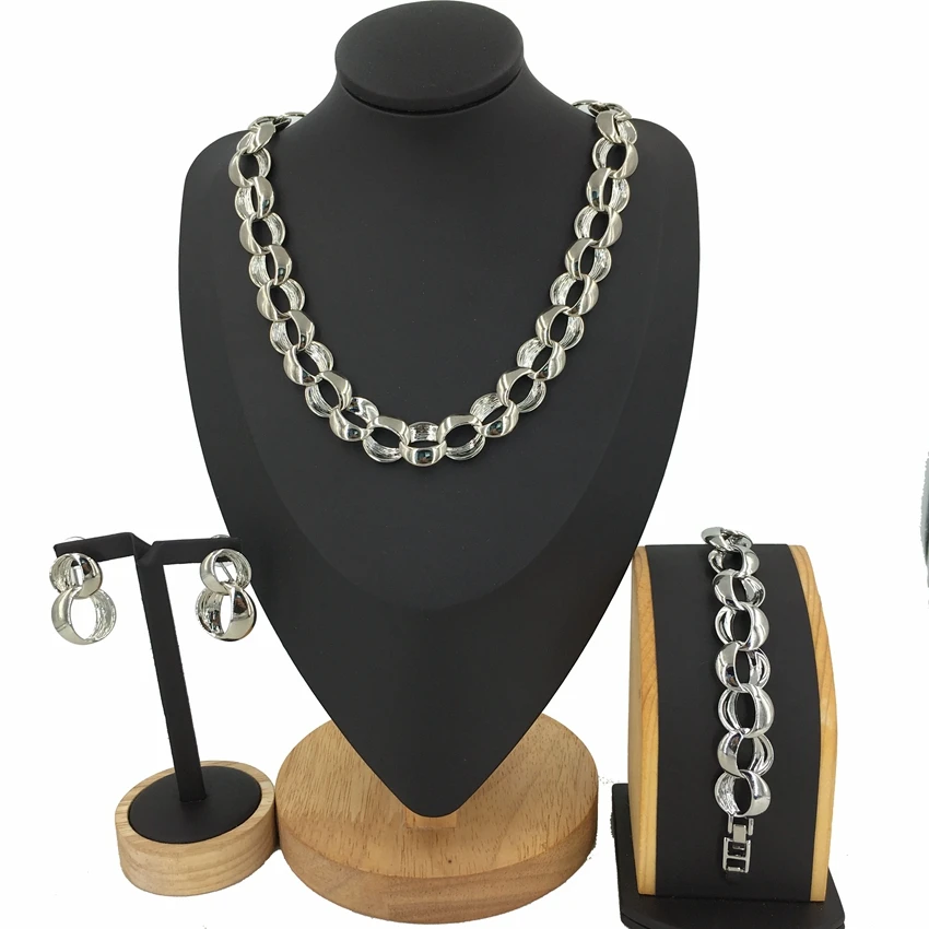 

Лидер продаж, роскошный бразильский золотистый Медный позолоченный комплект ювелирных изделий, итальянские золотистые четыре комплекта ювелирных изделий, Женский праздничный свадебный подарок