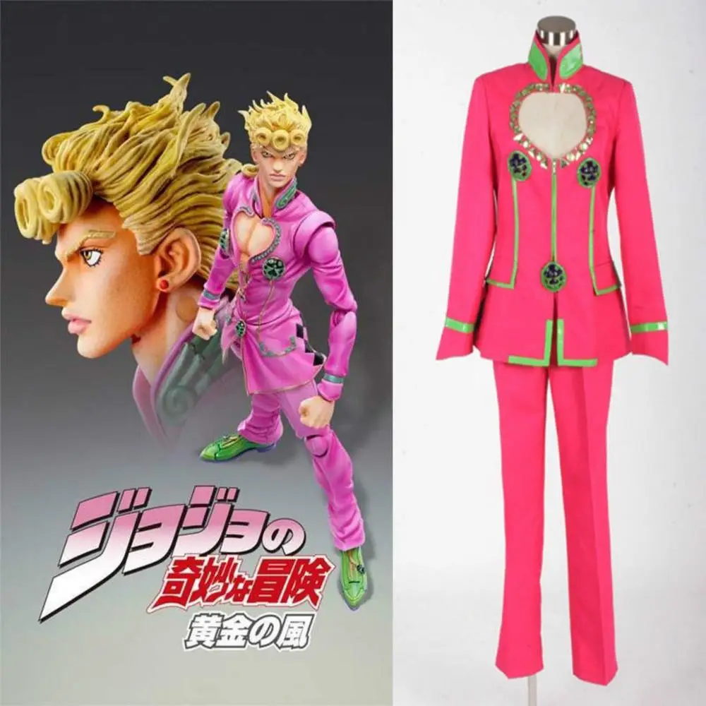 

Костюм для косплея дня Джованны из аниме «Невероятные приключения Джоджо», золотой ветер розовый костюм, униформа на Хэллоуин, карнавал