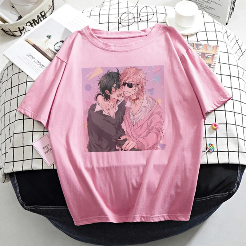 Kawaii одежда Yarichin клуб Забавный принт футболка для мальчиков любовь Yaoi Японские