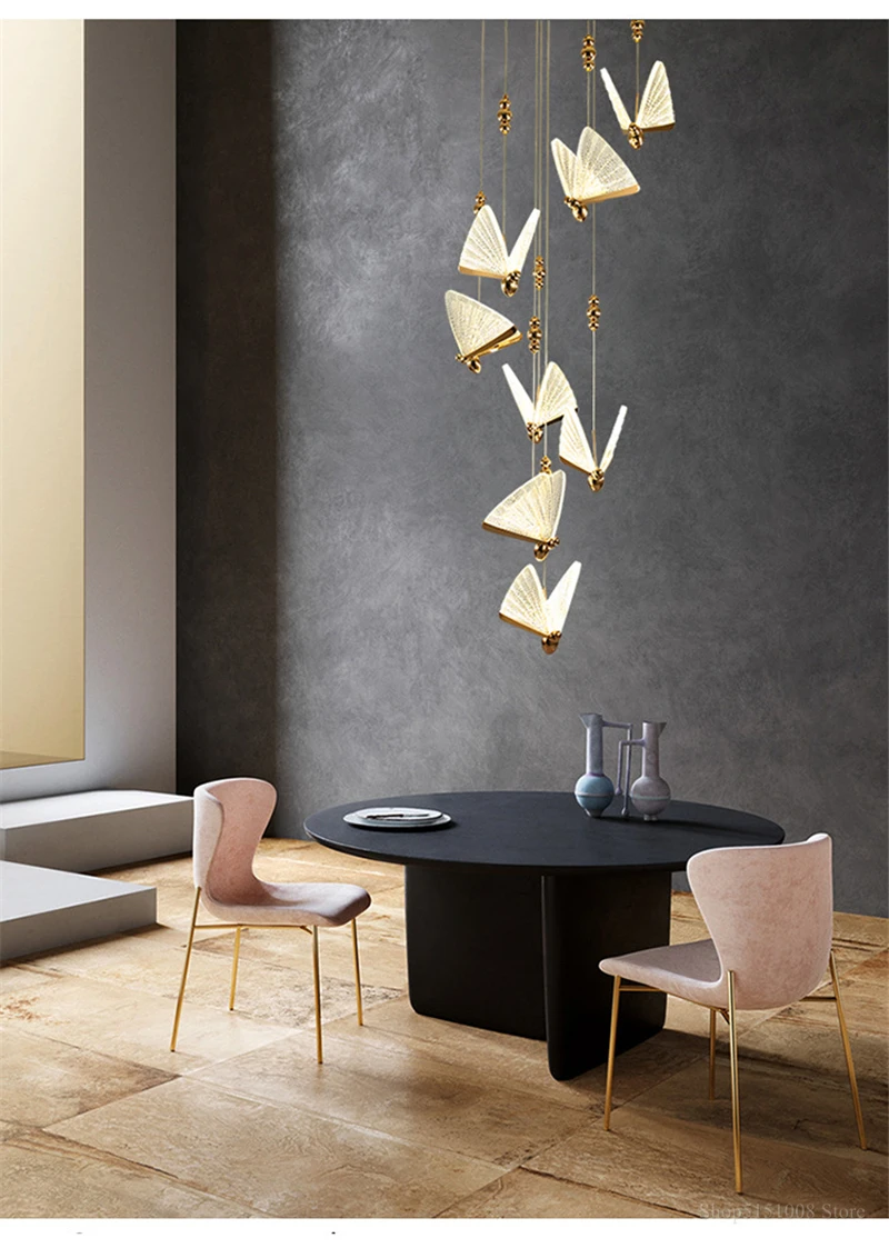 

1modern Butterfly Chandelier Luxury Kids Chandelier Interior Lighting Furniture for Bedroom Dining Room Home LED Bulbs Metal E27