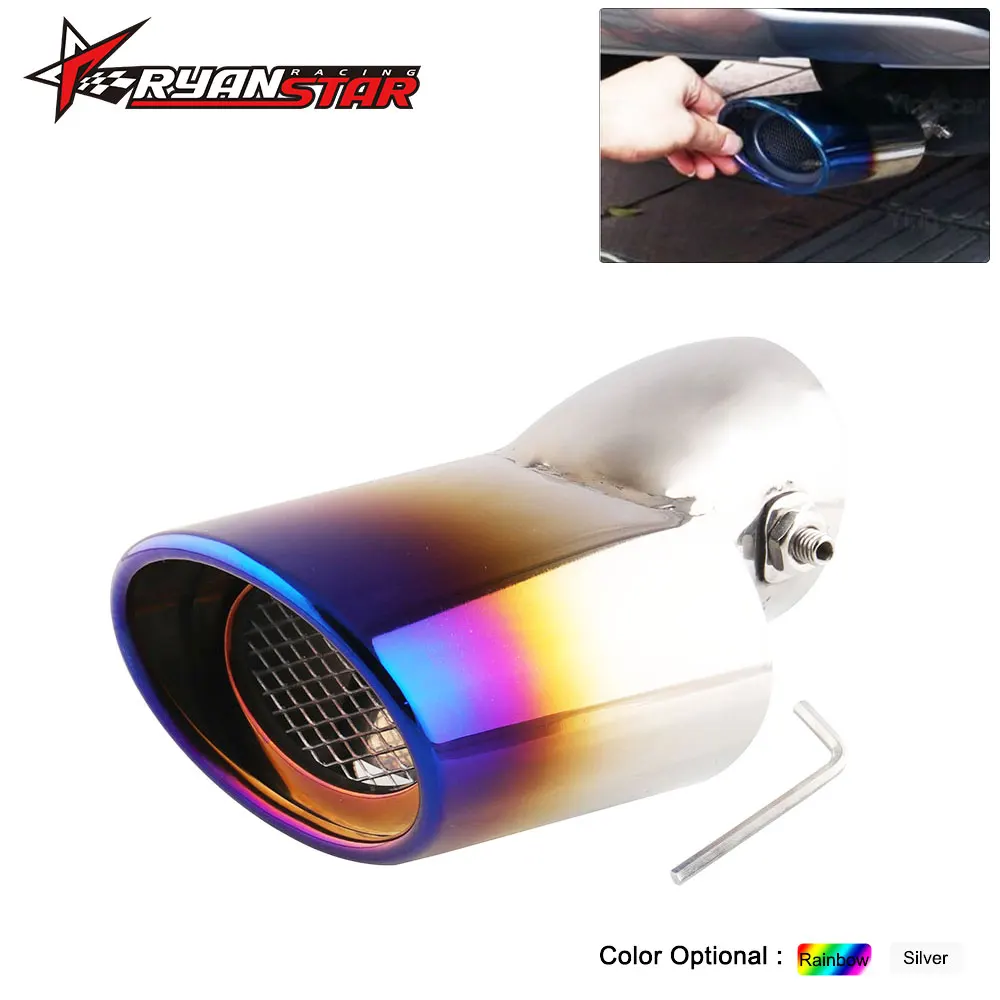 Автомобиль глушитель наконечник задняя модификация жженая синяя нержавеющая