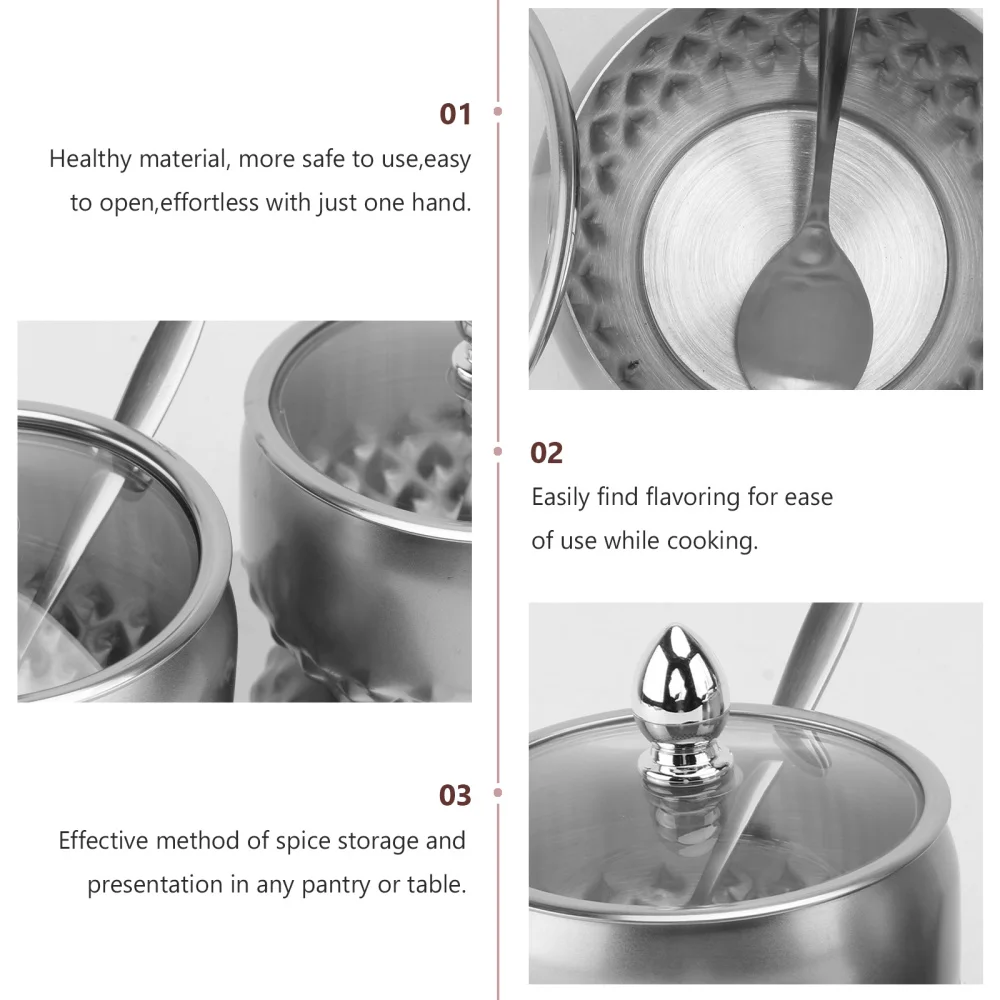 

1Set Classic Shape Storage Boxes Dining Room Storage Jars Lovely Seasoning Jars