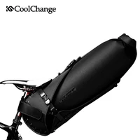 coolchange 12l large capacity bicycle bag rear bike saddle bag waterproof seatpost tail rear cycling mtb trunk pannier bags