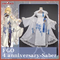 uwowo game fate grand orderfgo saber 4 anniversary cheongsam cosplay costume for women dress outfit girl party