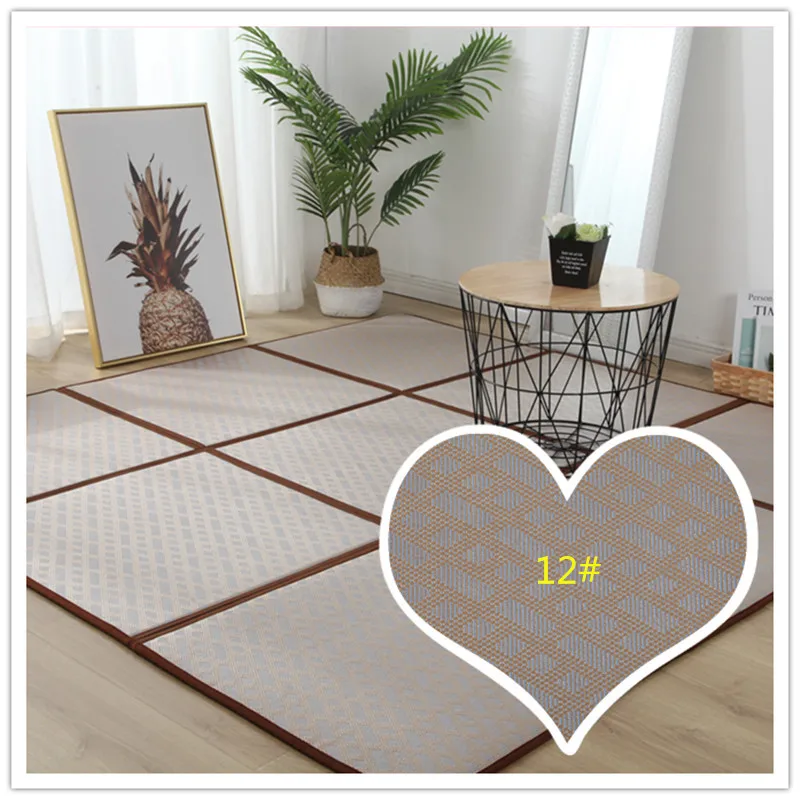 folding rattan floor mat thick living room floor sleeping mat rattan japanese tatami carpet pad summer baby play mat non slip free global shipping