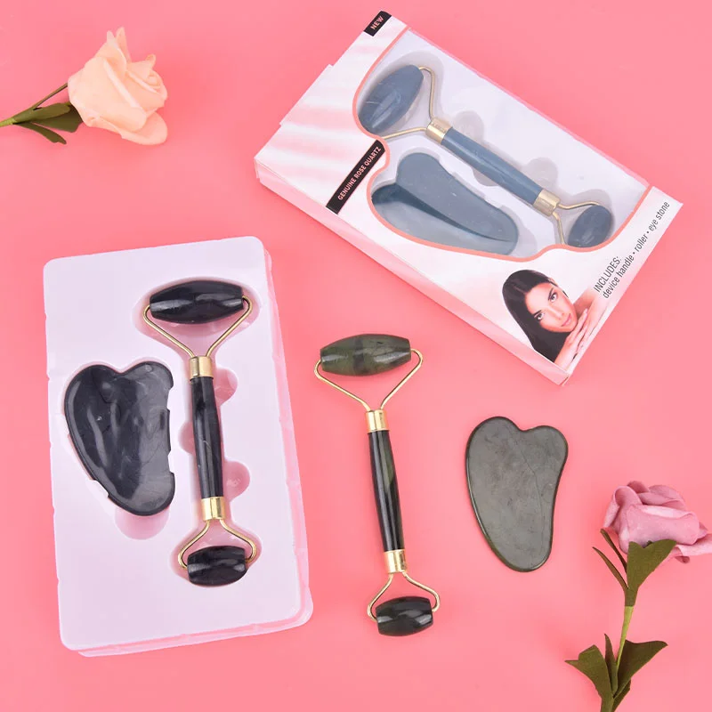 

2pc/set Double Head Roller Facial Massager Roller Face Lift Slimming Anti-Aging Wrinkle Massage Tool Skincare Body Guasha Detox