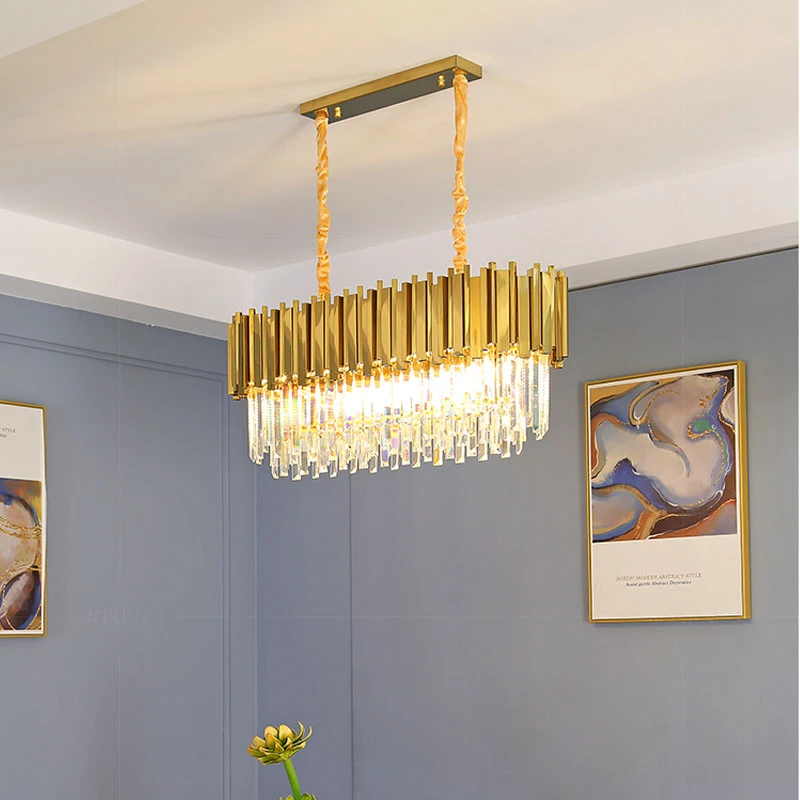 Роскошные золотые стальные хрустальные люстры K9 для гостиной большие круглые