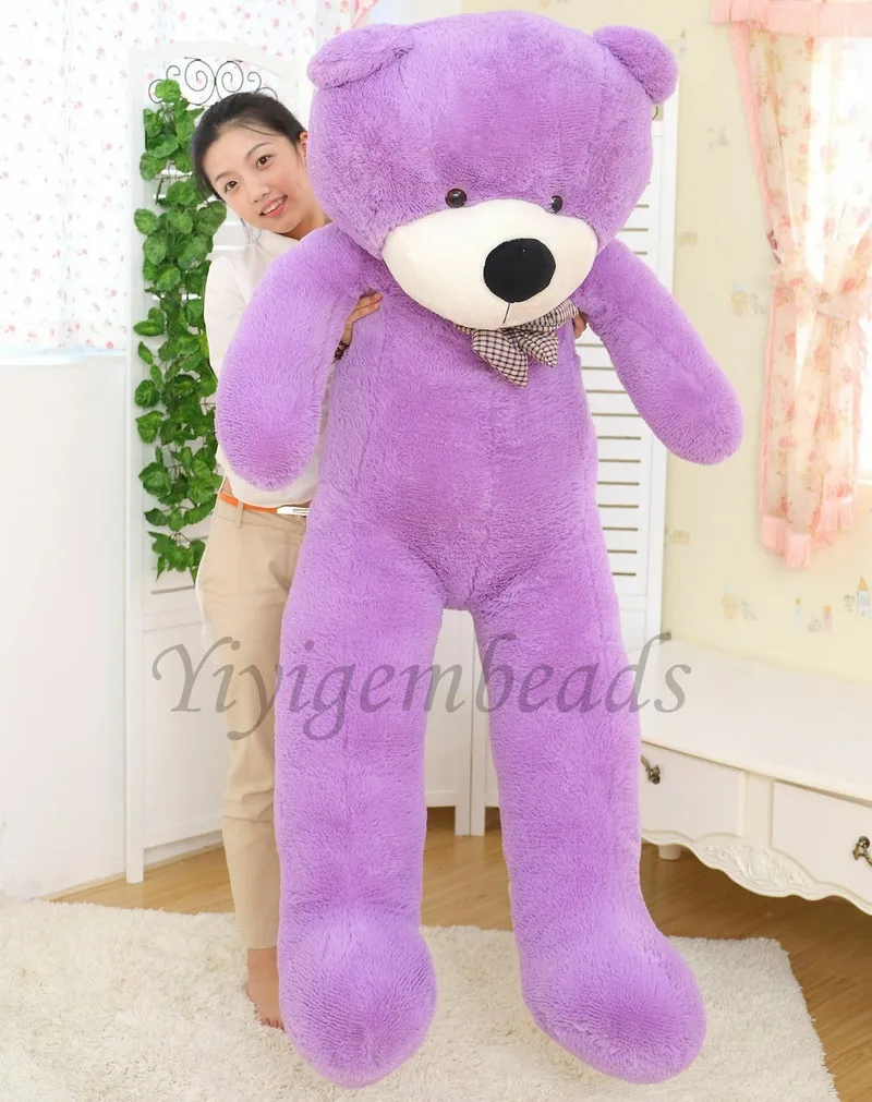 

72" Giant Big Purple Teddy Bear Plush Soft Toy Doll Stuffed Animal Gift Pillow Animal Crossing Cute Plush Plush Toy Cotton