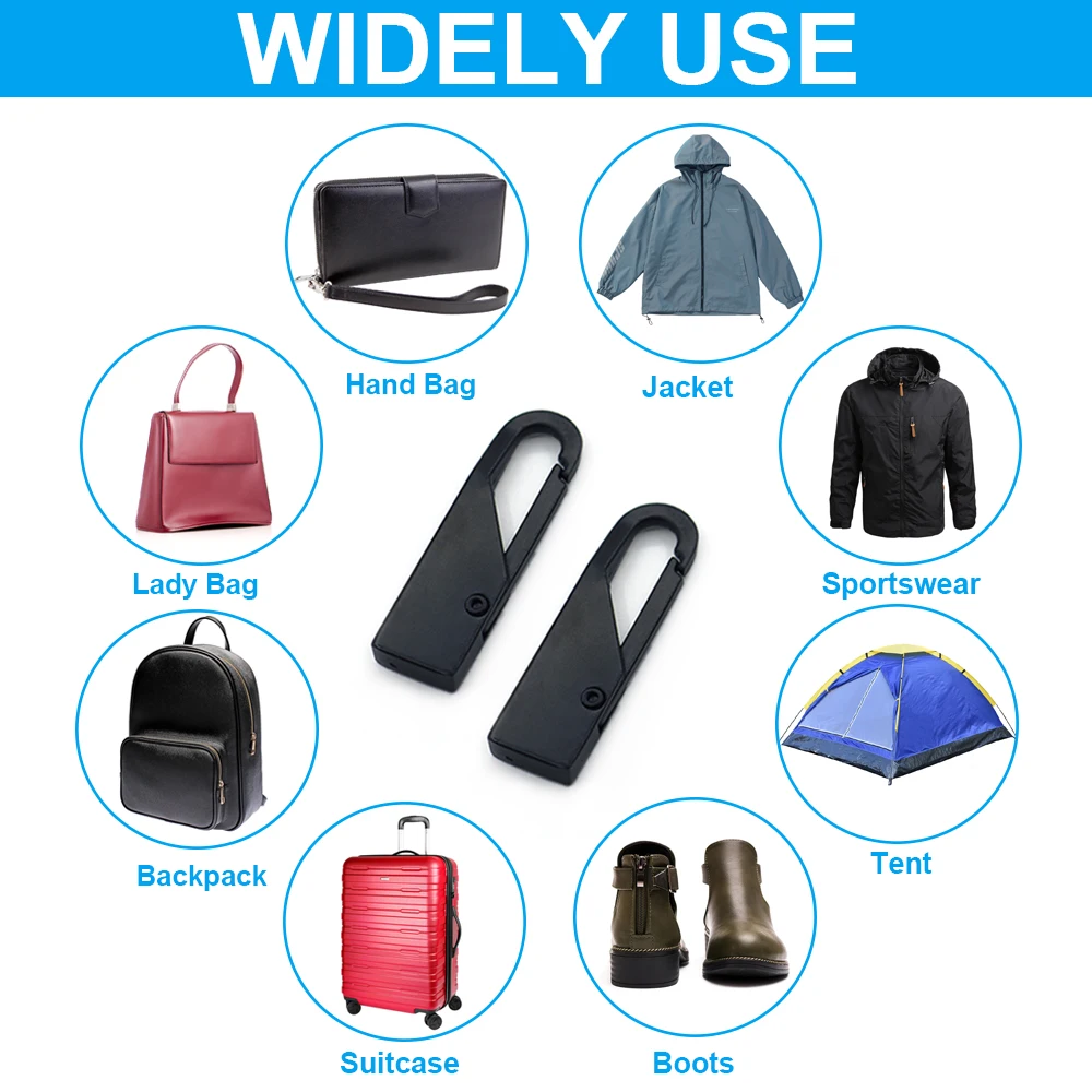 

2pcs High Quality Zipper Puller Zipper Replacement Head Repair Kit Universal Instant Fix Replacement Metal Zip Slider for Bags