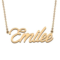 emilee custom name necklace customized pendant choker personalized jewelry gift for women girls friend christmas present