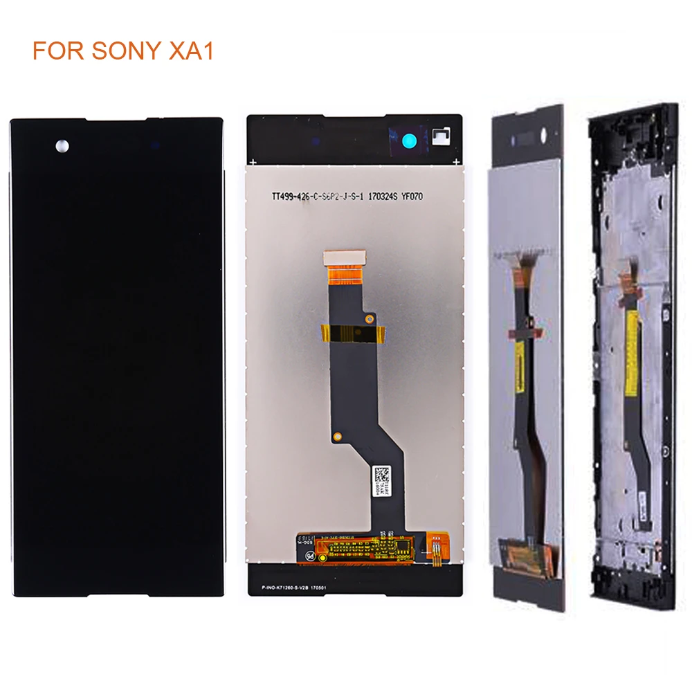 ЖК дисплей с сенсорным экраном и дигитайзером рамкой для Sony XA1 G3121 G3112 G3125 G3116 G3123