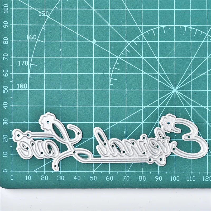 Штамп DiyArts с буквами и цветочным сердцем металлические штампы для скрапбукинга