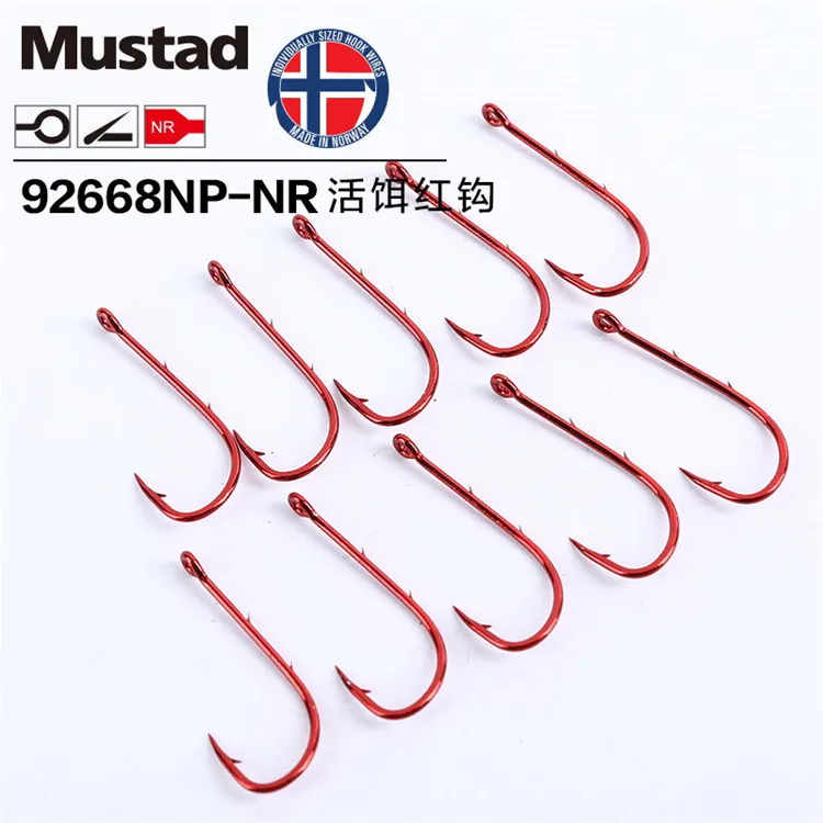 Крючки mustad для живой приманки, литье, рыбалка 92668NP-NR, Высокоуглеродистая сталь, колючий крючок, 11 размеров, Wedkarstwo Anzol Anzuelos De Pesca