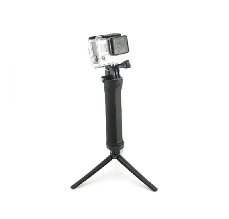 Складная 3 полосная ручка водонепроницаемый монопод селфи Палка для Gopro Hero 9 8 7 5 6 4