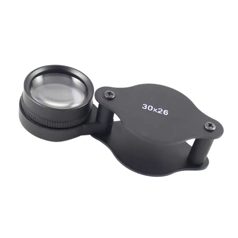 

30Ã—26 Jewelry Magnifier Folding Metal Magnifier Magnifying Glass Reading Loupe K3KD