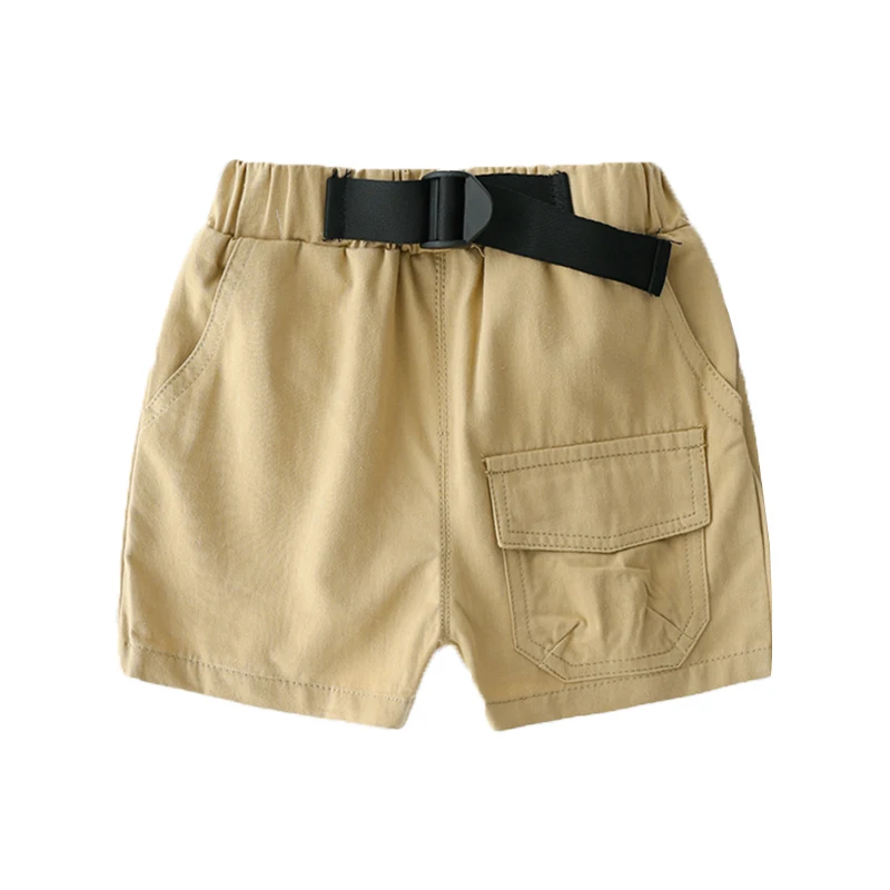 

2021 Summer Fashion 2-10 Years European American Style Design Infant Sports Solid Color Elastic Cotton Shorts For Kids Baby Boy