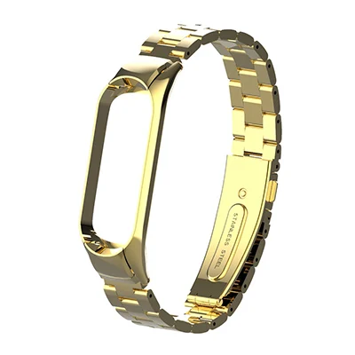 Style 4 Gold Умный браслет на запястье, ремешок для Xiaomi mi Band 3, 4, mi Band 4, 3, металлический браслет из нержавеющей стали, ремешок на запястье mi 4, Band 4, Pulseiras - Цвет: Style 4 Gold