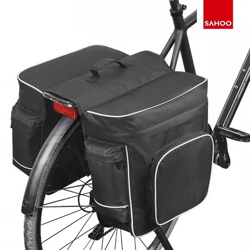 

Велосипедная сумка 2 в 1 для багажника Pannier 30L, велосипедная Сумка-переноска для заднего багажа, велосипедная сумка для хранения, отражающий светильник