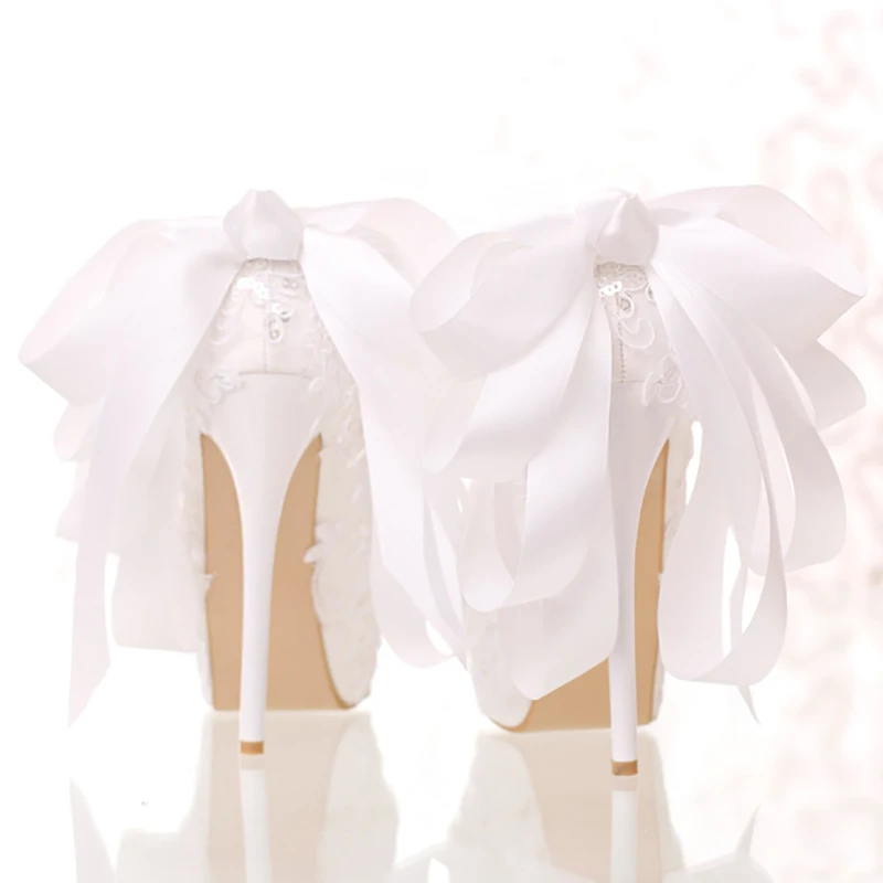 Туфли женские свадебные на высоком каблуке туфли лодочки шпильке и платформе