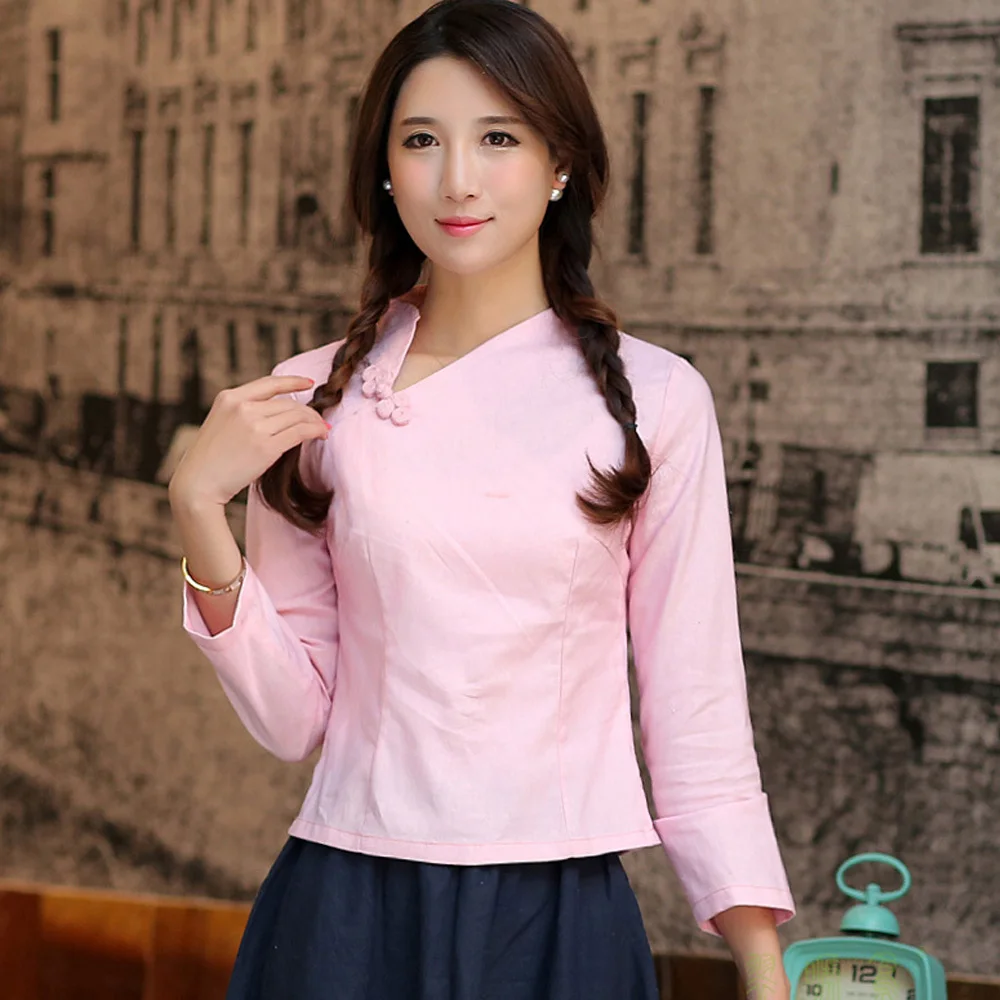 Китайская одежда топ в традиционном стиле Ципао винтажный Модный жаккардовый