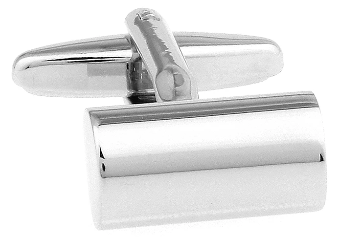 Запонки мужские с гравировкой качественные латунные серебристые модные