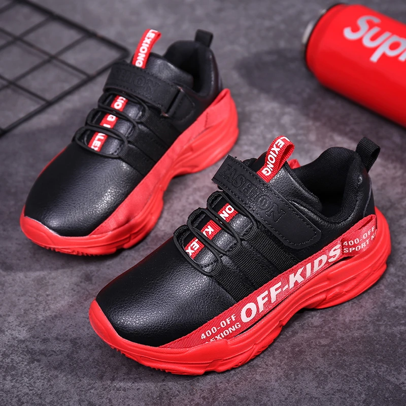 

2020 Kids Shoes Boys Sneakers Children Sports Shoes Casual Fashion PU Breathable Air Mesh Girls Shoes Flats Students Trainers