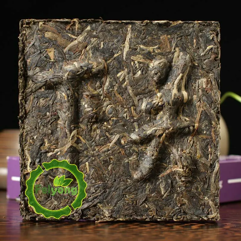 2010 чай Xia Guan Raw Pu-erh Юньнань кирпич фиолетовый Shen Pu-erh чай 125 г