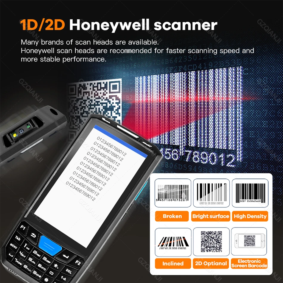 Android 8 1 PDA Прочный портативный терминал сборщик данных для склада 1D 2D QR сканер