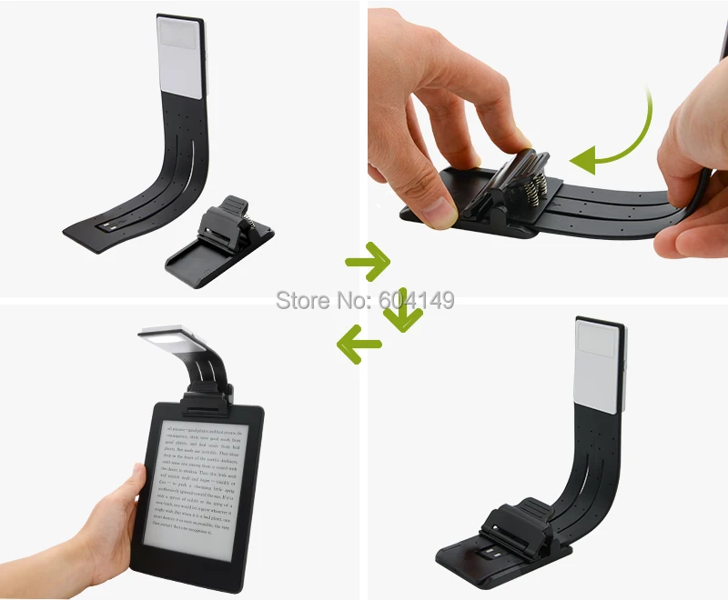 Перезаряжаемая электронная книга светодиодный светильник для Kindle paper USB Led power Bank лампа для чтения 4 интенсивности светильник ing гибкий E-read книжный светильник